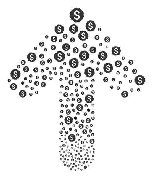 用金融印章向上定向箭头组合 — 图库矢量图片