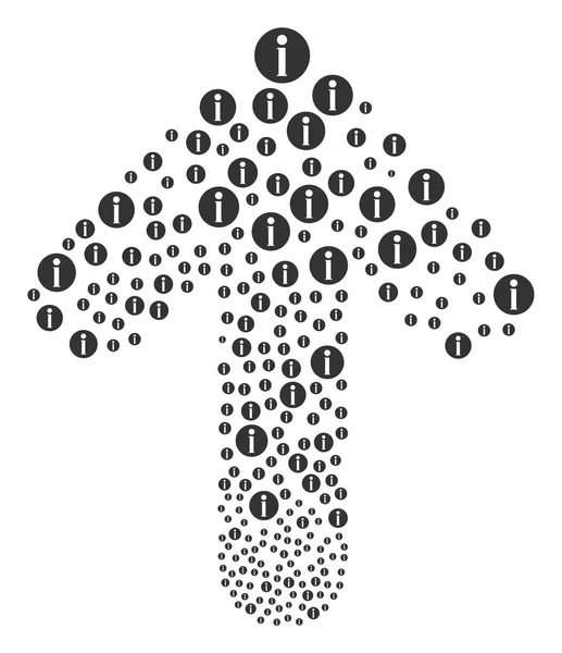 Figura de seta de ponteiro para cima com informações —  Vetores de Stock