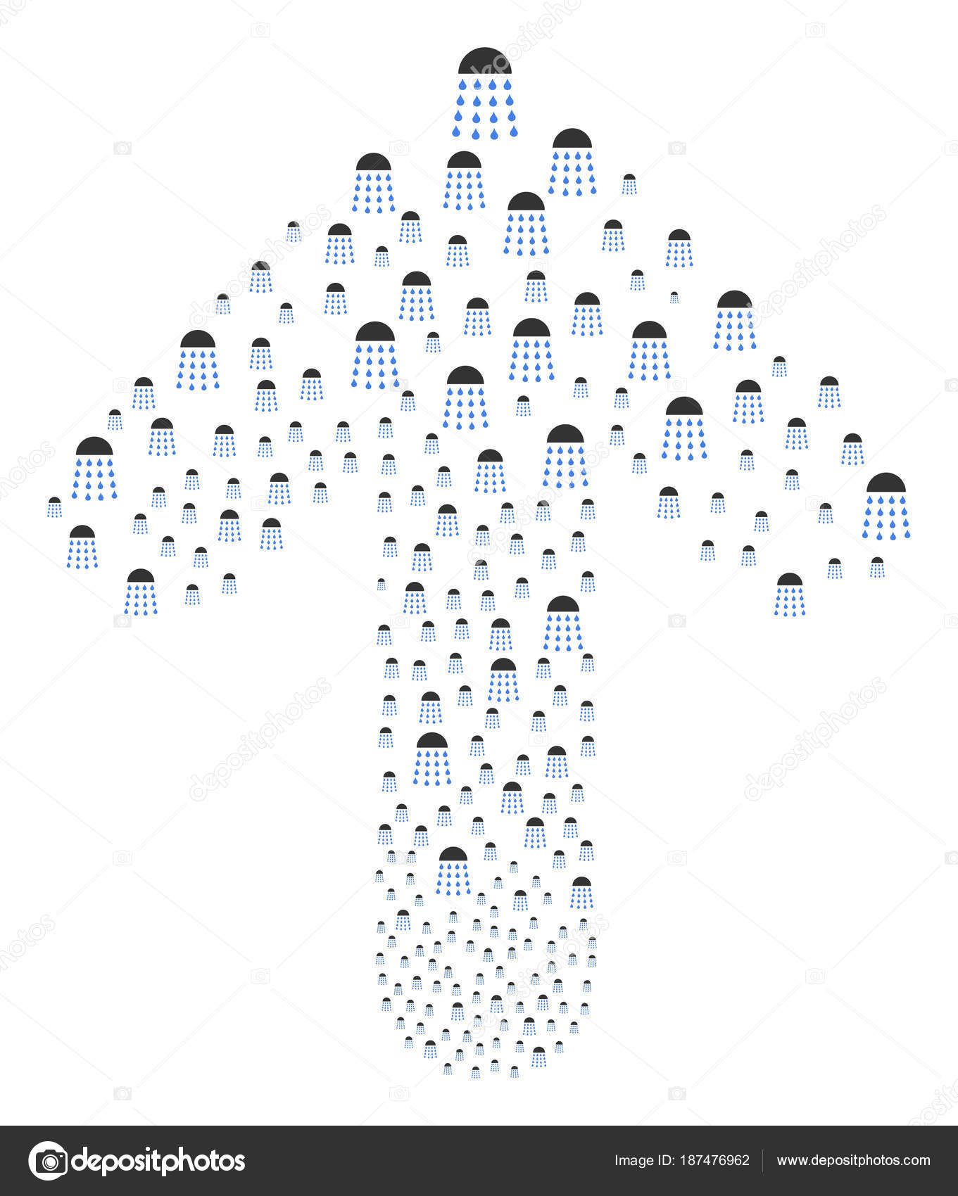 up pointer arrow shape with spray stream stock vector c ahasoft 187476962 depositphotos