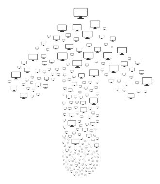 Yukarı ok kolaj İzleyicisi ile amacı