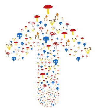 Yukarı gezinti ok figürü ile mantar