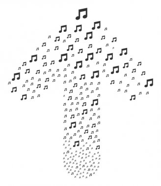 Müzik ile ileriye hareket ok kompozisyon