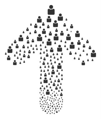 Kişi ile hareket ok kompozisyon