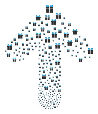 Yukarı ok kompozisyon hediye ile yönetmen