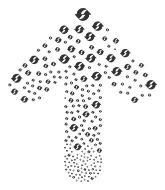 Yukarı doğru işaretçi ok kolaj ile yenileme