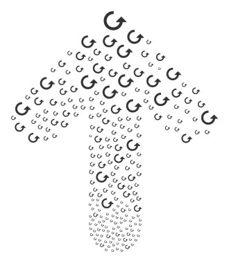 Ok şekli döndürme ile ileriye taşımak