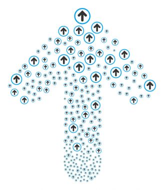 İleri gezinti ok kompozisyon yuvarlak ok ile