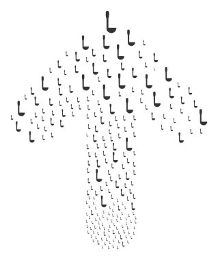 Ok kompozisyon kepçe ile işaret ileri