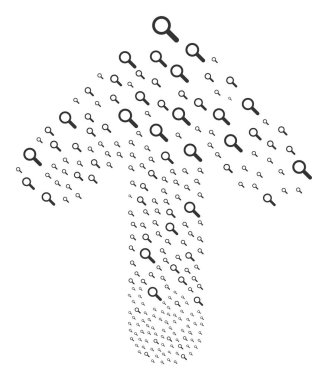 Yukarı doğru işaretçi ok rakam ile arama