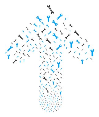 Yukarı ok şekil somun anahtarları ve anahtarları ile amacı