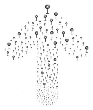 Yön ok kolaj spot raf ile ileri