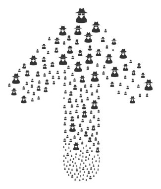 Önde casus olan ok rakam odaklı