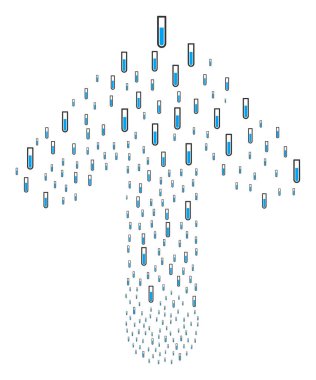 İleride yol ok Test tüpü ile kolaj