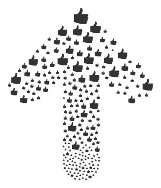 Yukarı ok kolaj başparmak ile ileri yönetmen