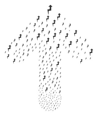 Yukarı doğru işaretçi ok Trend ile kolaj