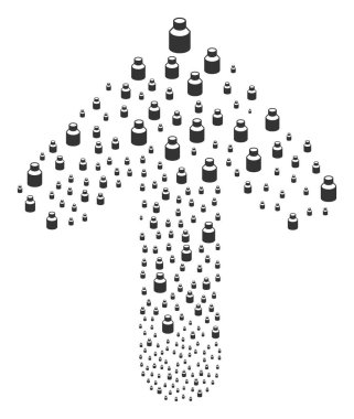 İleri gezinti ok şekil şişe ile