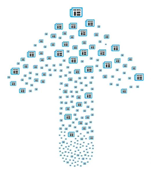 Gazete ile ileri amaç ok figür