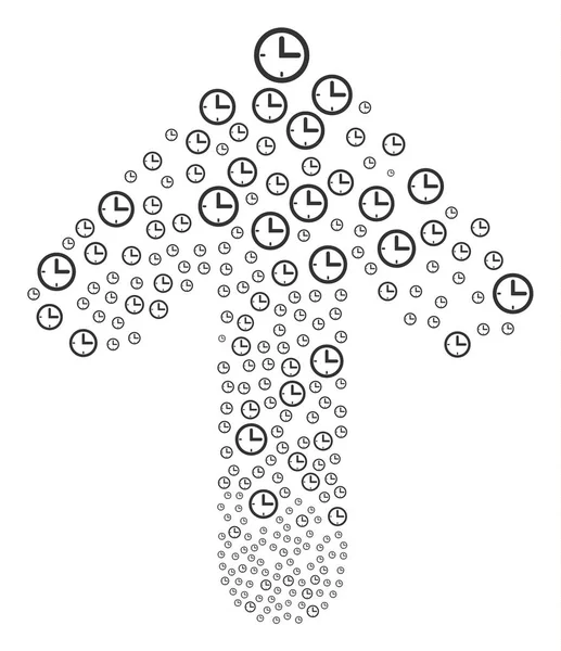 時間とともに前方カーソル矢印図 — ストックベクタ