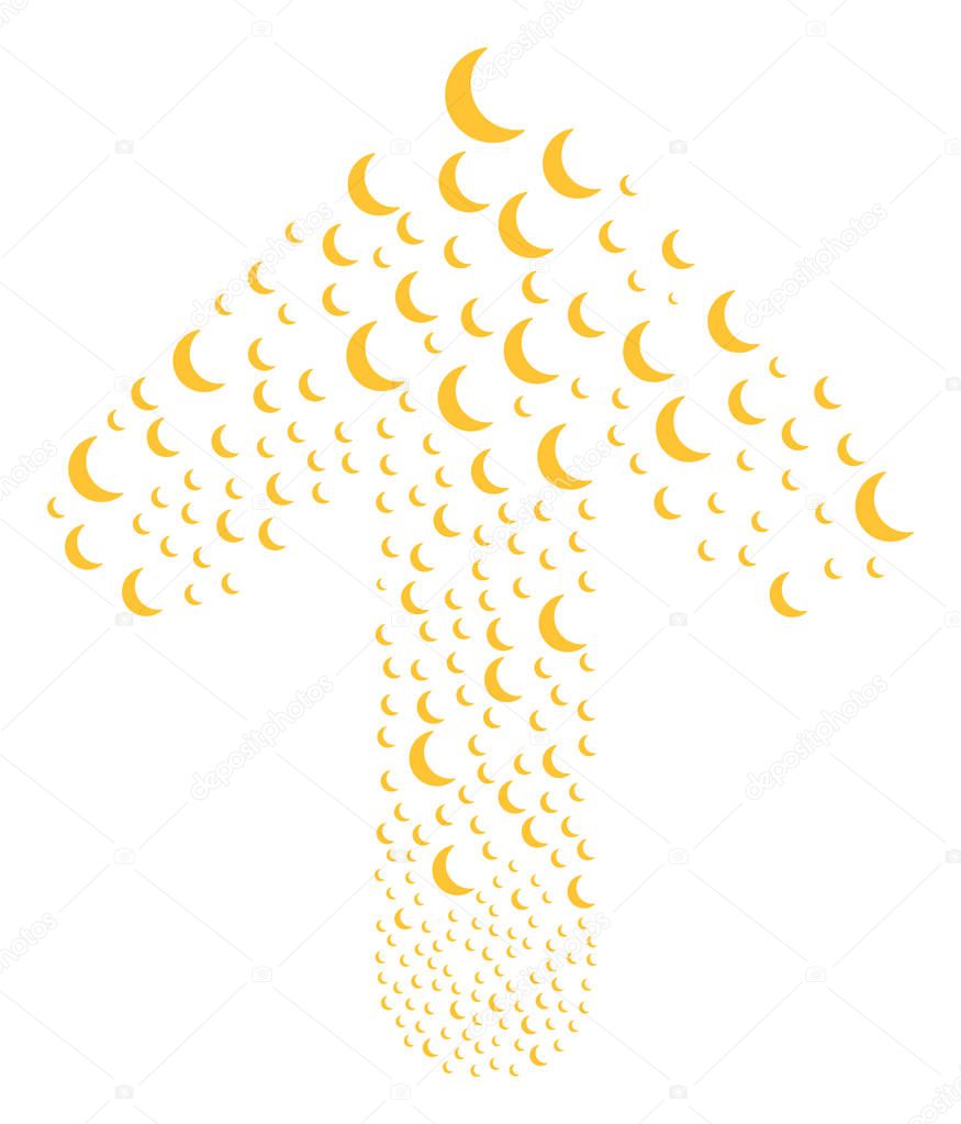 moon pattern combined in the collection of upwards oriented arrow forward motion arrow figure composed from moon objects premium vector in adobe illustrator ai ai format encapsulated postscript eps eps format moon pattern combined in the