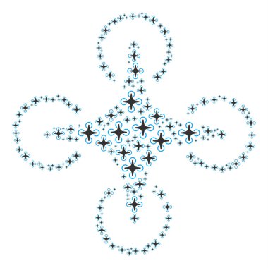 Hava dron simgesi kompozisyon