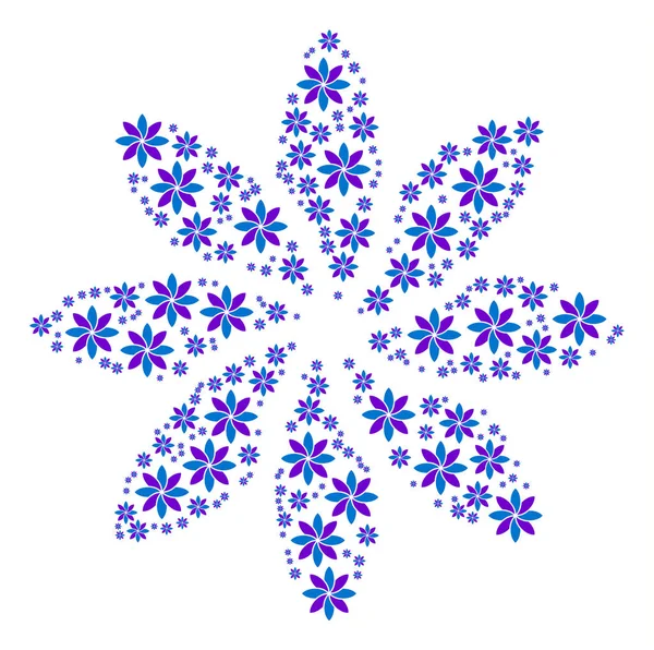 Figure abstraite d'icône de fleur — Image vectorielle