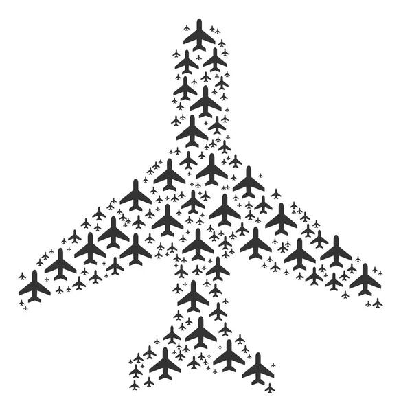 Lucht vliegtuig pictogram vorm — Stockvector