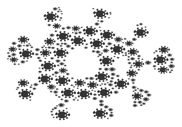 Βακτήρια εικονίδιο κολάζ — Διανυσματικό Αρχείο