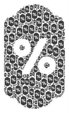 İndirim kupon simgesi şekli