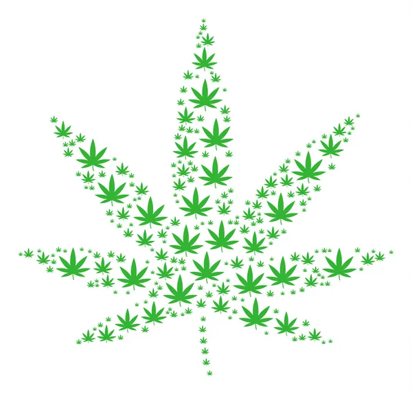 Cannabis pictogram Collage — Stockvector