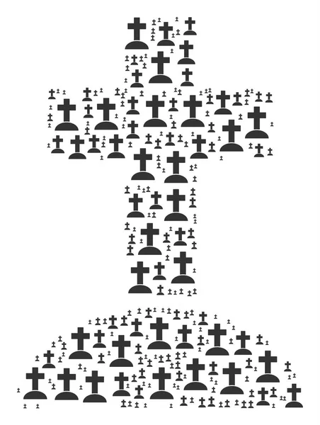 Forme d'icône de cimetière — Image vectorielle