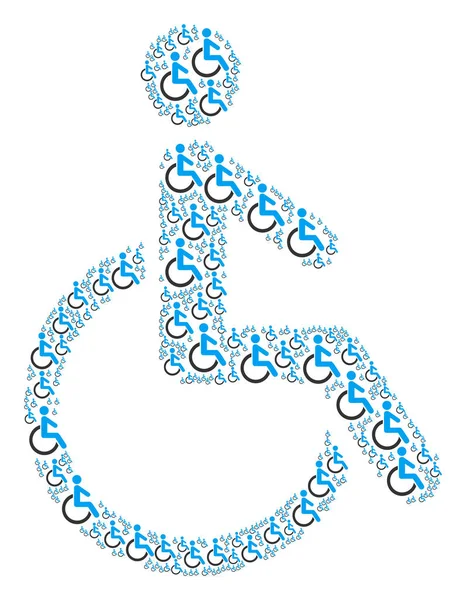 Figura de icono de persona discapacitada — Vector de stock