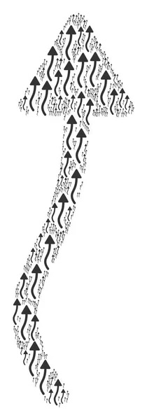 Фигура кривой стрелки — стоковый вектор