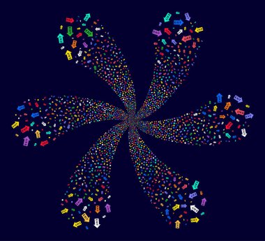 Çıkış oku döngüsü soyut çiçek