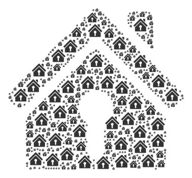 Ev anahtar deliği kutsal kişilerin resmi kolaj