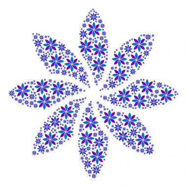 Soyut çiçek simgesi kompozisyon