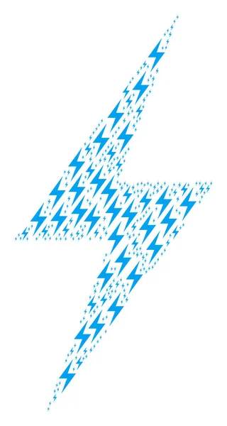 Elektrické Bolt ikonu složení — Stockový vektor