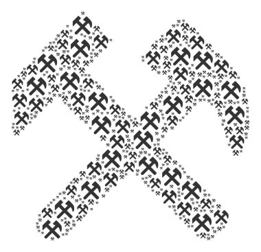 Çekiç kutsal kişilerin resmi kolaj