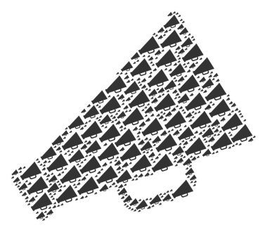 Megafon simgesi kompozisyon