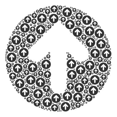 Yuvarlak ok simgesi kolaj