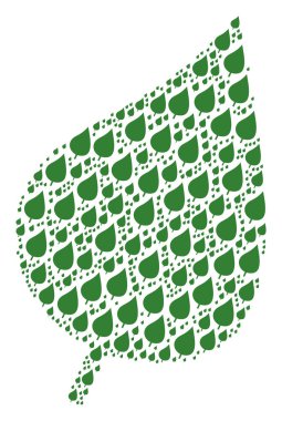 Bitki yaprak simgesi kompozisyon