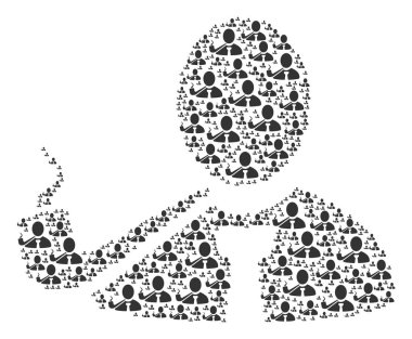 Dedektif kutsal kişilerin resmi kolaj Sigara