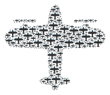 Uçak simgesi kompozisyon