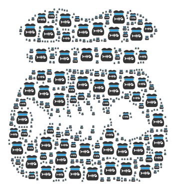 Toksik çöp kutsal kişilerin resmi kolaj