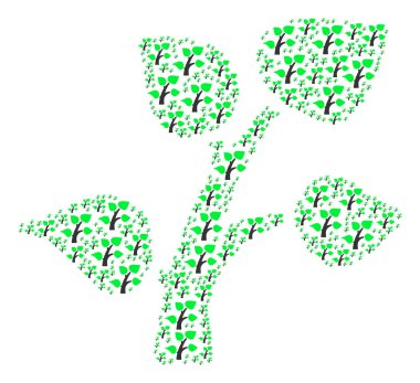 Flora Bitki simgesi kompozisyon