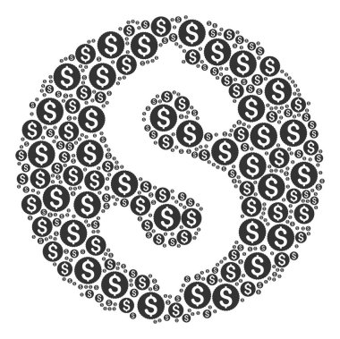 Dolar sikke simge kompozisyon