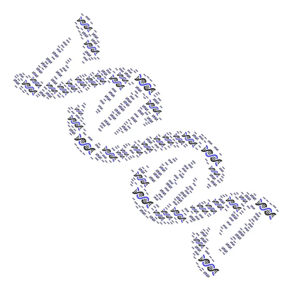 DNA spiraal pictogram samenstelling — Stockvector