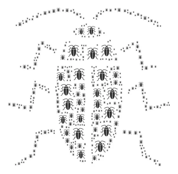 Cucaracha ikonu složení — Stockový vektor