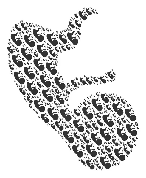 Forme d'icône d'embryon humain — Image vectorielle