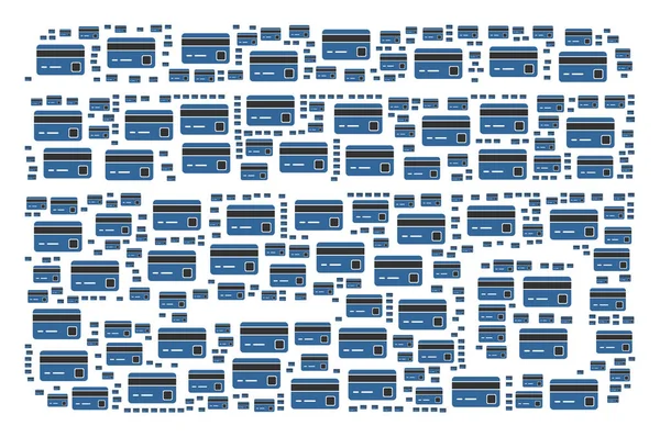 Forme d'icône de carte bancaire — Image vectorielle