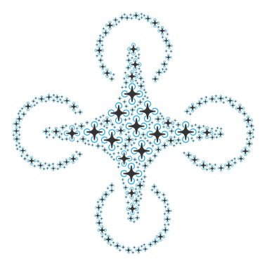 Hava dron simgesi kompozisyon